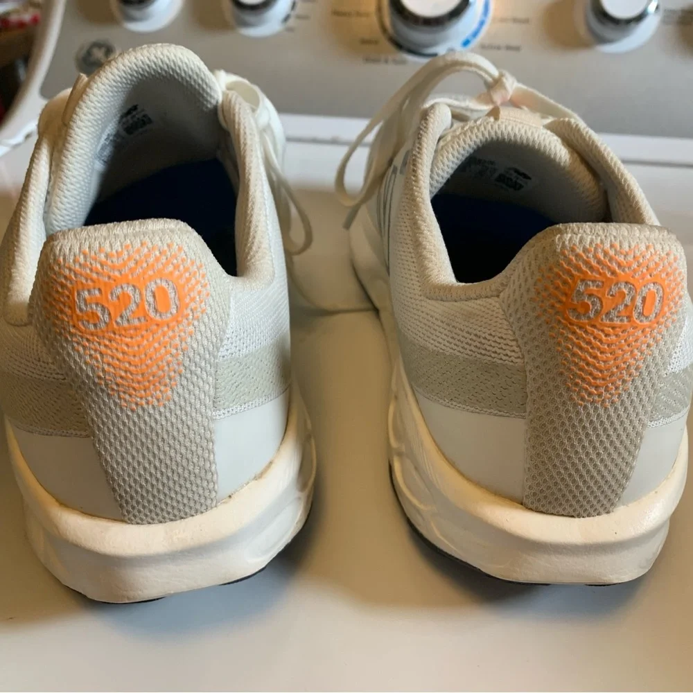 New Balance womens Neutral Running Shoes - Cream with Orange Accents